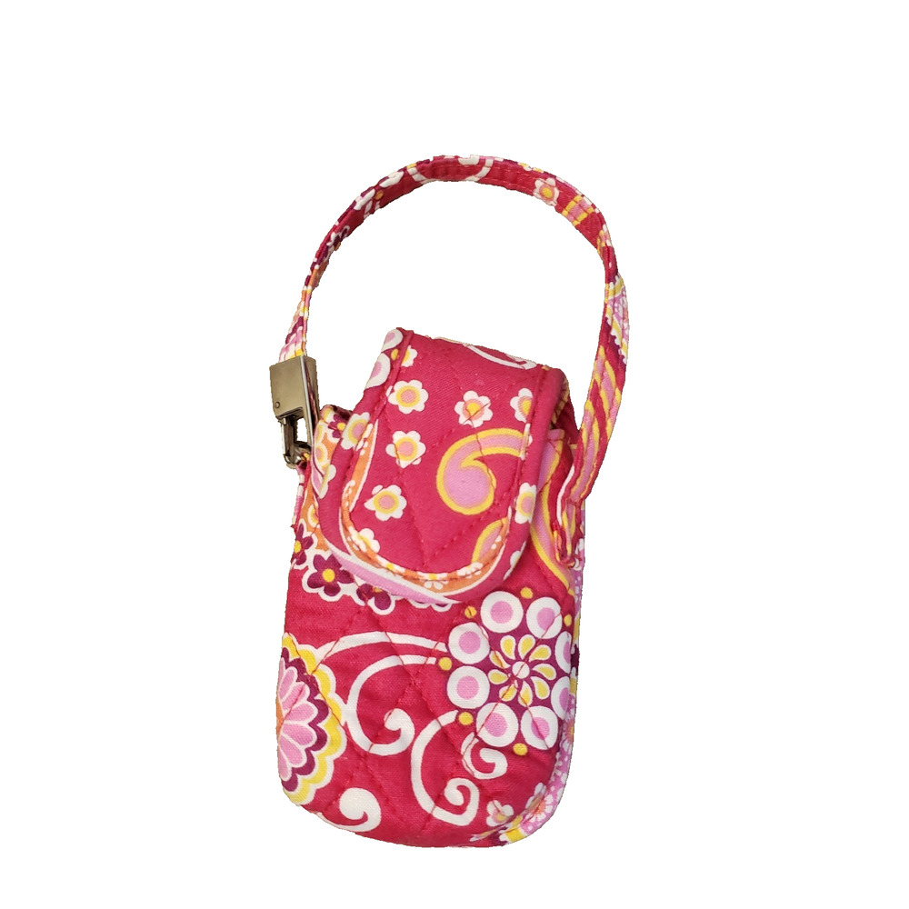 Vera Bradley Quilted Wristlet Case Raspberry Fizz Pink Floral Paisley Phone Case